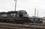 NS 3448 & 3371 work the yard with another SD40-2 pair in the background